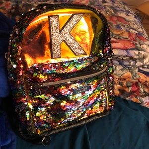 NWOT Justice Brand K Initial Backpack